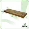 Półka Ciemny Brąz Zestaw 2 Sztuki Na Ścianę Do Salonu Begryf 60X20X3,8
