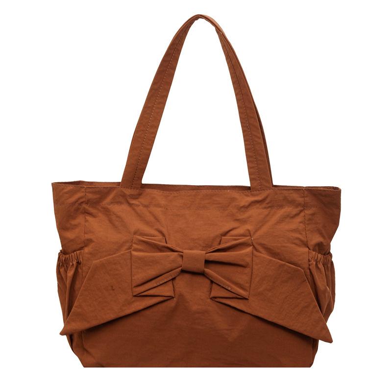 Japanese Style Tote Bag for Women Large Capacity Bow Shoulder Bag Fashi and Versatile Commuting Bag College Student Fashi