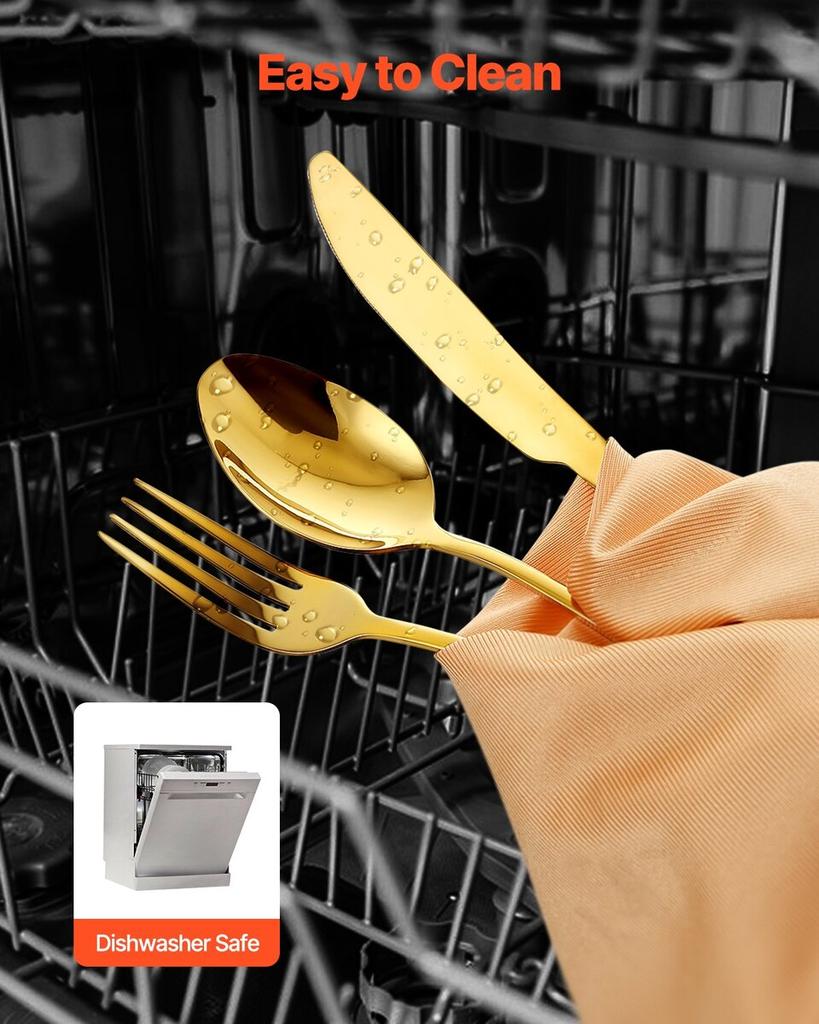 100-Piece Silverware Set Stainless Steel Cutlery Flatware Utensils for 20