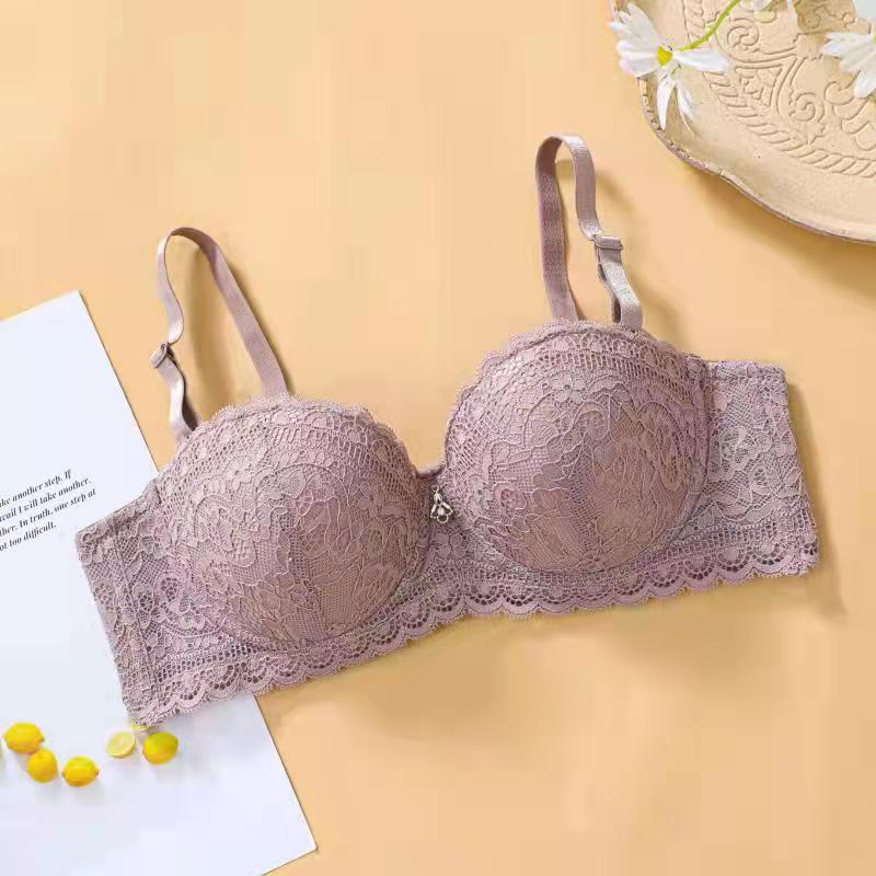 Dámská nastavitelná tenká krajková push-up podprsenka