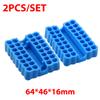 32 Holes Hex Shank Bit Holder Screwdriver Drill Organizer High Elasticity PVC Soft Rubber Box Batch Head Shank Storage Strip