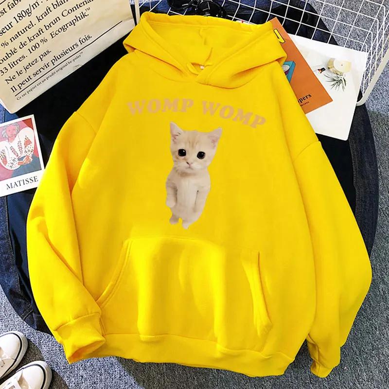 

Funny Cat Womp Womp Meme Print Hoodie Men Women Fashion Kawaii Hooded Sweatshirts Oversized Fleece Casual Pullovers Streetwear 3XL