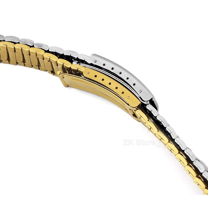 Edelstahl Uhrenarmband Metallarmband Faltschließe 12mm 14mm 18mm 20mm Universelles Uhrenarmband Silber Gold für Männer Frauen