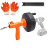 Drain Auger 762 Cm, Plumbing Snake Auto Feed, Plumbers Snake with Drill Attachment