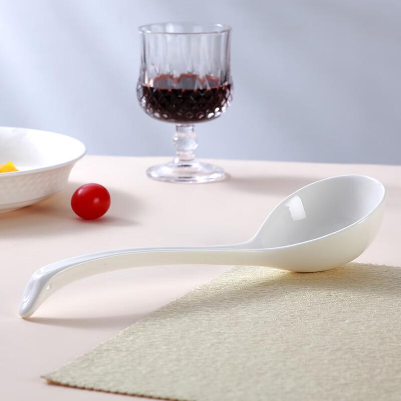Grote Keramische Soeplepel, Rijstlepel, Tafellepel, Bone China, voor Thuis En Hotelgebruik, Puur Wit Henry Grote Opscheplepel, 1 Delige Set
