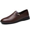 2025 British Style Men's Genuine Leather Loafers Retro Brown Men's Banquet Dress Shoes Lightweight Driving Shoes Anti Slip