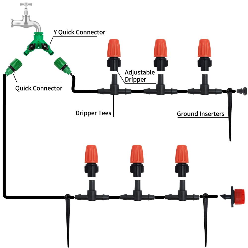 Sistem de irigare Instrumente de grădină Seturi de udare prin picurare Furtun de udare automat cu instalare convenabilă reglabilă Economisirea apei