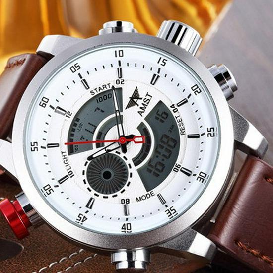 

AMST Aimeishi Водонепроницаемые многофункциональные кварцевые часы-будильник спортивные часы для мужчин