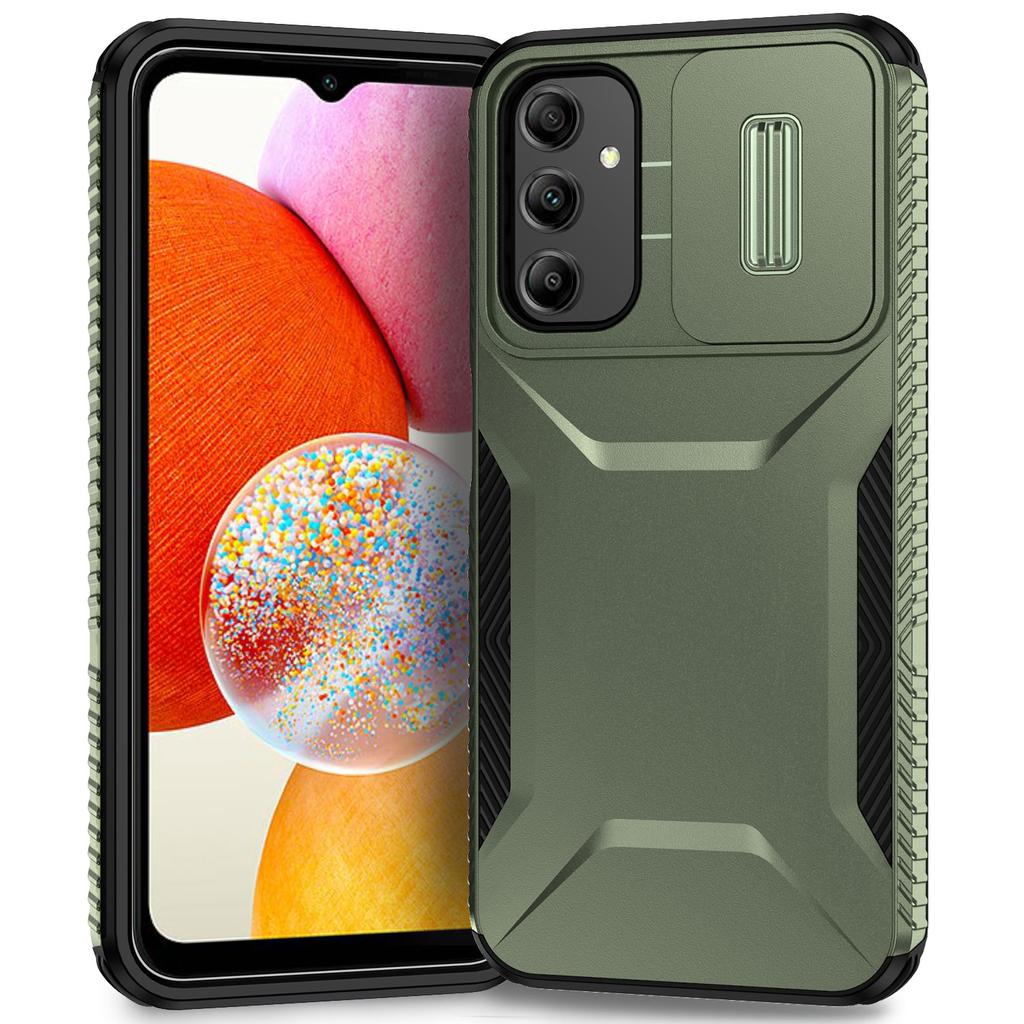 For Samsung Galaxy A14 5G Case Shockproof TPU+PC Phone Cover with Camera Lid