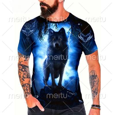 Abbigliamento Estivo con Grafica di Animali Uomo Stampa 3D Abbigliamento T-shirt Oversize da Uomo a Maniche Corte