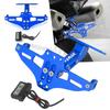 FOR YAMAHA NMAX NMAX125 NMAX155 NMAX 125 155 2015 - Motorcycle Adjustable Angle License Number Plate Frame Holder