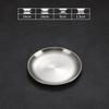 304 Stainless Steel Gold Korean BBQ & Dessert Plate, Flat-Bottom Fruit Tray