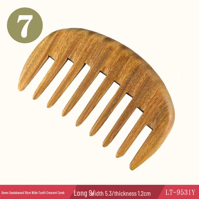 

Портативная расческа из зеленого сандала - Антистатическая, Не спутывает, Нежный массаж кожи головы, Дорожный размер, Уход за волосами, Не повреждает