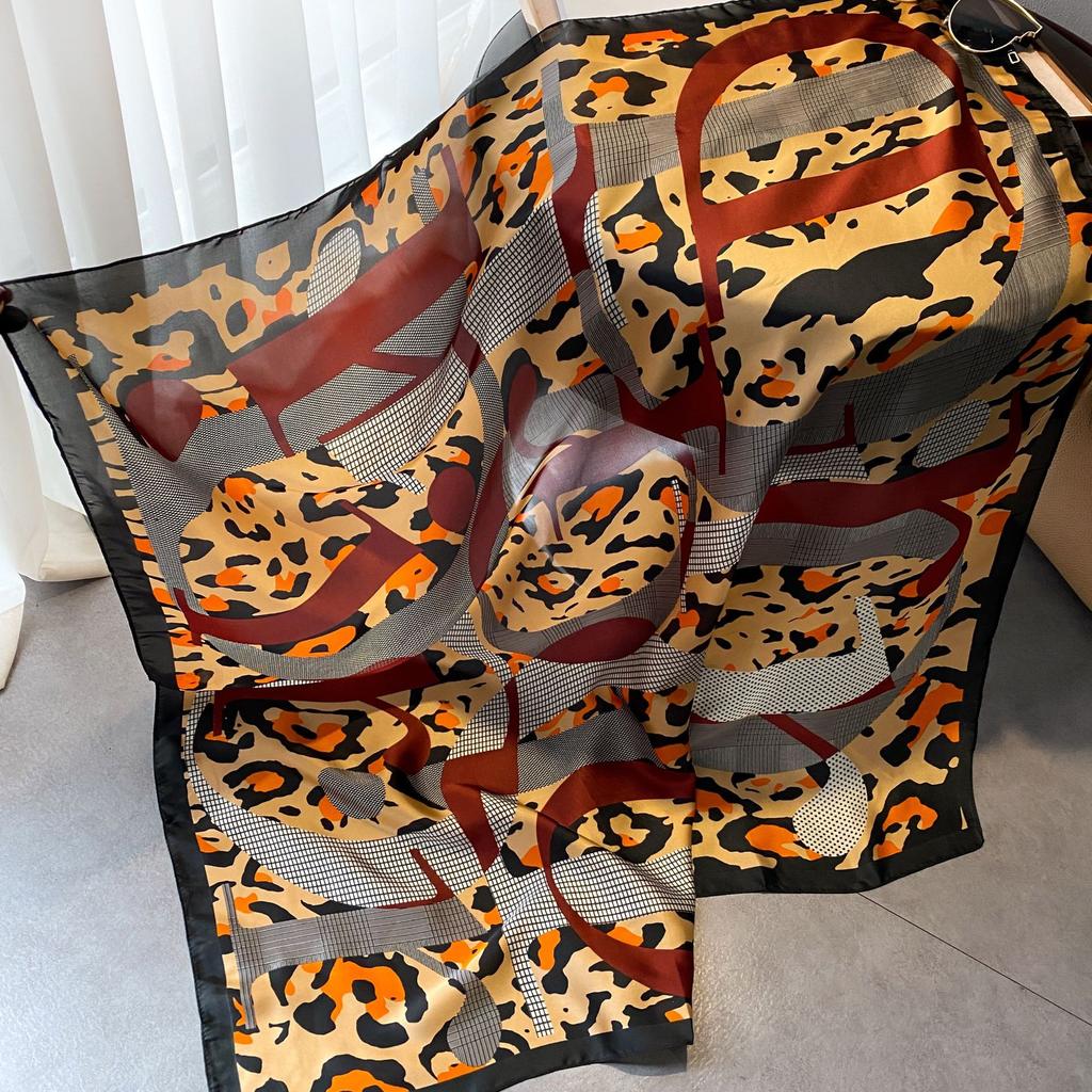 Hochwertige, luxuriöse Seidenschals, Stirnband, Schals, Halstuch für Damen, Ketten-Seidenschal, dekorativer Schal für Damen