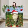 Miauw Kat Uil Bellen Telefoon Thema Warme Gezellige Deken Esthetische Reis Plaid Home Decor Flanellen Sprei Bank Bed Cover