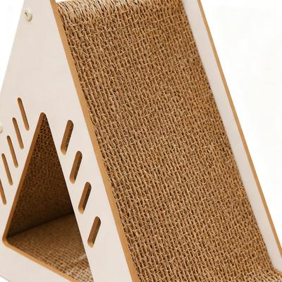 Cat Scratcher Detachable Furniture Protector Hallow Triangular Kitten Scratching Post For Kitten Pet Indoor Boredom Play