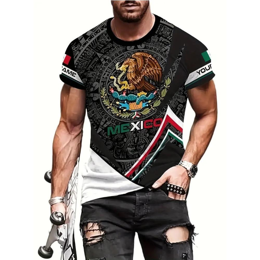 3D Digital Printing T-Shirt Teen Men's Short Sleeve Top Versatile Breathable