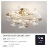 Living Room Chandelier Creative Luxury Hall Light Post-modern Atmosphere Restaurant Bar Lighting Designer Ginkgo Leaf Lighting