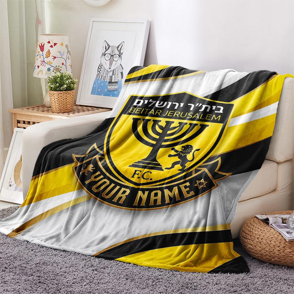 Custom Name Beitar Jerusalem Flannel Blanket, High Quality Comfortable for All Seasons, Home Decor, Warmth and Comfort