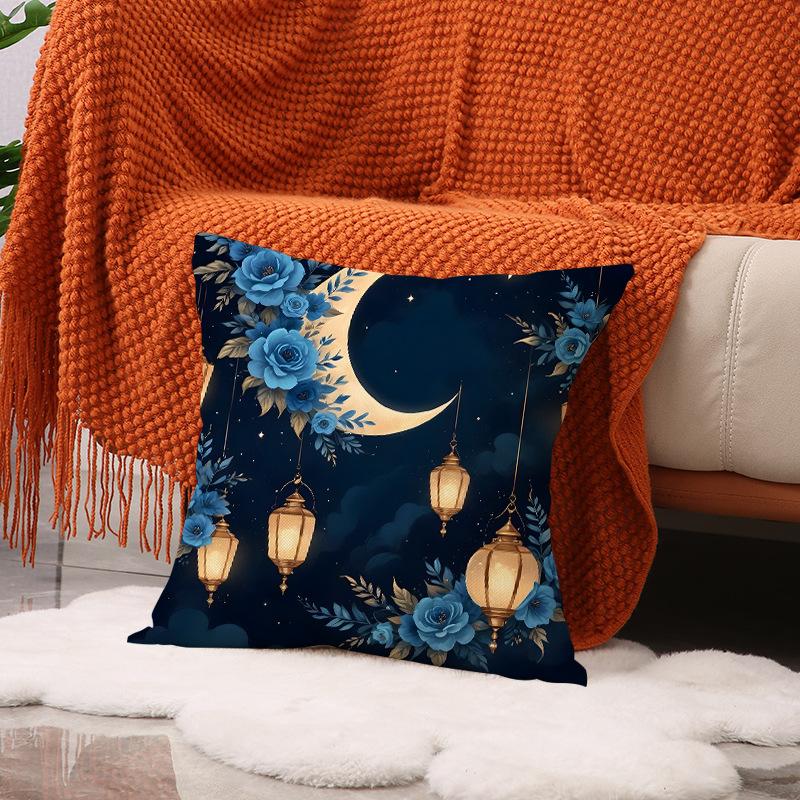 New European Classical Sofa Pillow Cover Oil Lamp Print Holiday Decorative Cushion Living Room Seat Cushion Cover