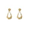 Simple And Cold Wind Wrinkled High-End Earrings, Niche Design Irregular Earrings, Retro Light Luxury Earrings.