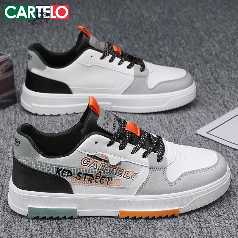 CARTELO Men s Fashion Low-Top Board Sneakers 40