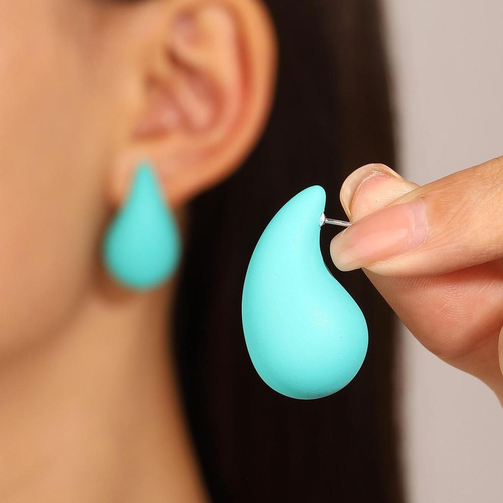 Teardrop Stud Earrings: Versatile European & American Fashion for Women