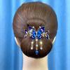 Bling Bling Butterfly Tassel Rhinestone Decor Hair Claw Clip Vintage Boho Ponytail Holder Fashion Women Hair Accessories