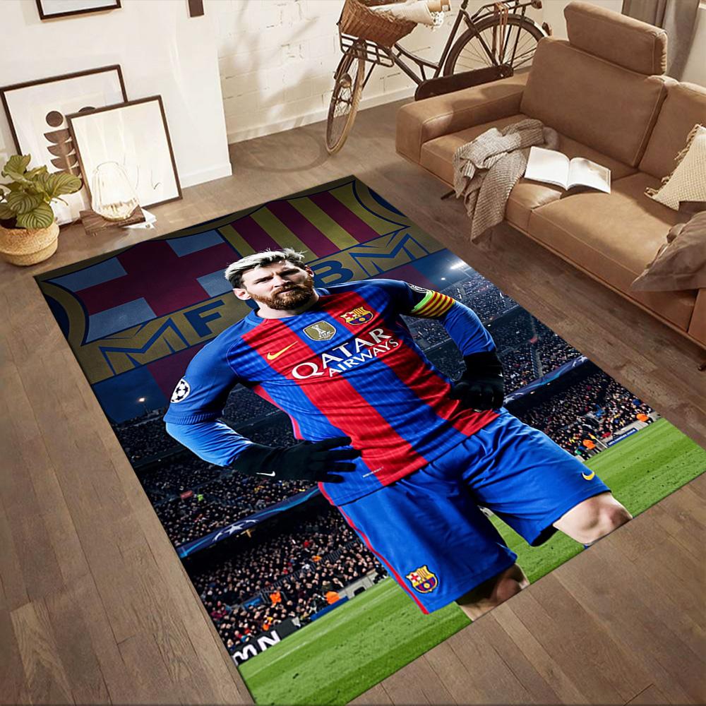 Messi 536 Fußmatten-Design für Eingangsbereich Foyer Wohnzimmer Flur Rutschfester Teppich Anime Bürodekoration Perfektes Geschenk für Valentinstag Hochzeit Geburtstag