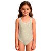 Mädchen Einteiler Badeanzug Polka Dot Print Runder Halsausschnitt Ärmellos Badebekleidung Leichtes Schnelltrocknendes Material Geeignet für Strand Pool Wasseraktivitäten