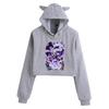 Women's Cat Ear Hoodie - One Piece Anime Print, Casual Wear for Autumn/Winter