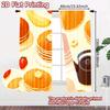 Set Of 2 Flat Printing Curtains Without Rod Fruity Pancake Delight Valentine Is Day Holiday Versatile Polyester Fabric Curtain Made