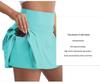 Women's Silk Grid Anti-Exposure Yoga Skort - Spring/Summer Sweat-Wicking Badminton & Tennis Training Skirt