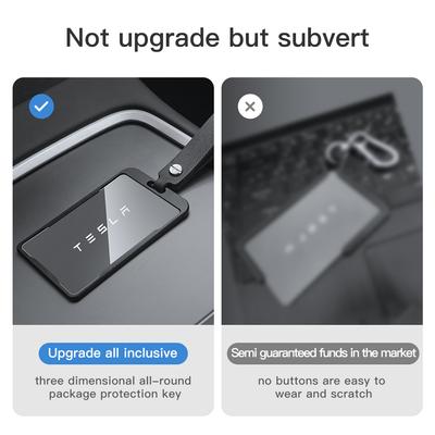 YZ Anwendbar auf Tesla Model 3 Model Y Neue Aluminiumlegierung Schlüsselkarte Auto Karten Schlüssel Schutzhülle Abdeckung Vollständige Abdeckung Zubehör