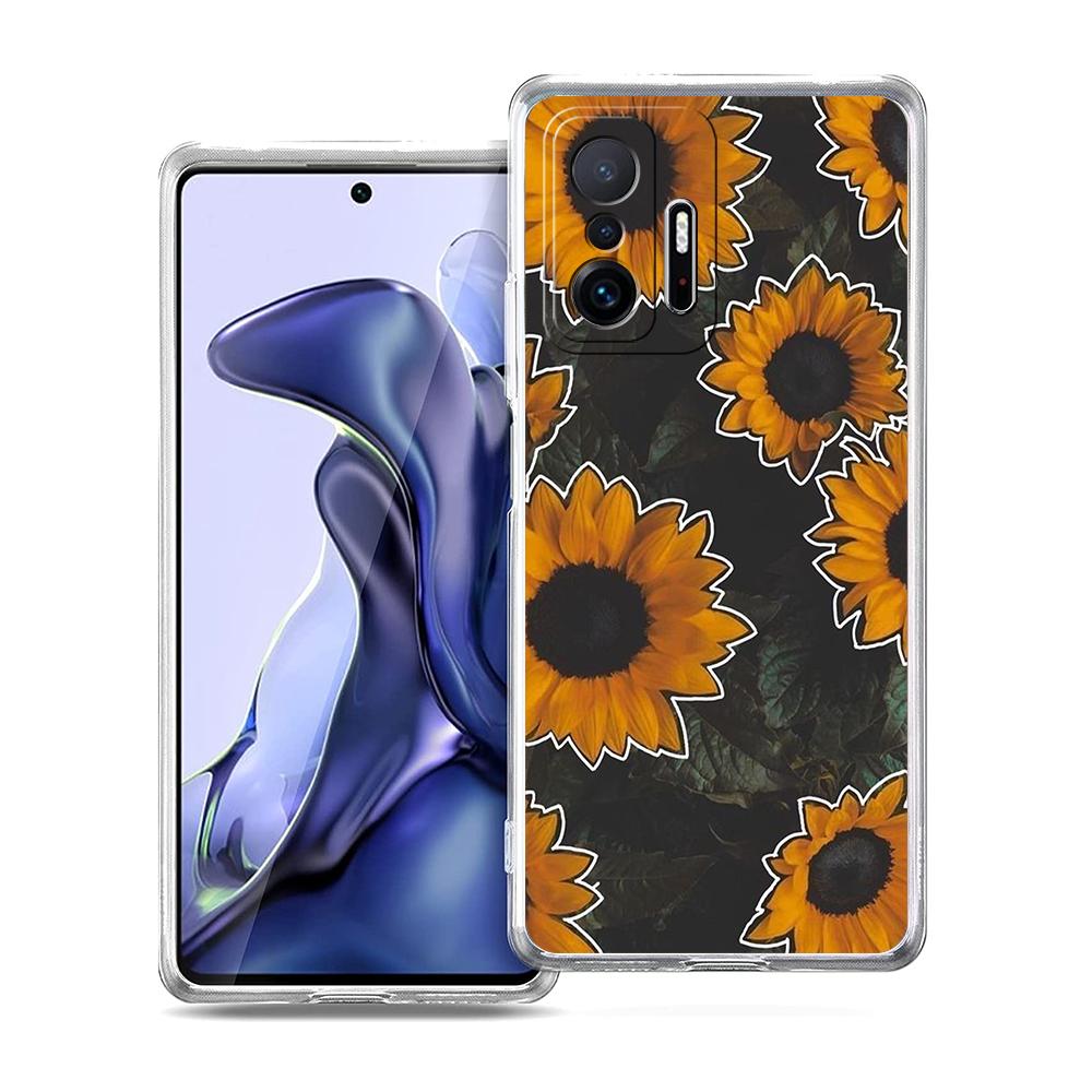 Aesthetic Sunflower Phone Case For Xiaomi 14 13 12 Lite Mi 11 Ultra 11X 13T 12T 11T For Poco X5 X4 X3 NFC F5 F4 M4 Pro 5G Cover