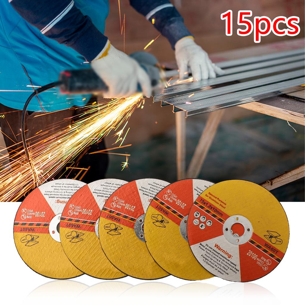 Grinding Wheel Saw Blade 10mm Bore 3 Inch 75mm Cutting Disc Fiber Reinforced Resin For Angle Grinder Brand New