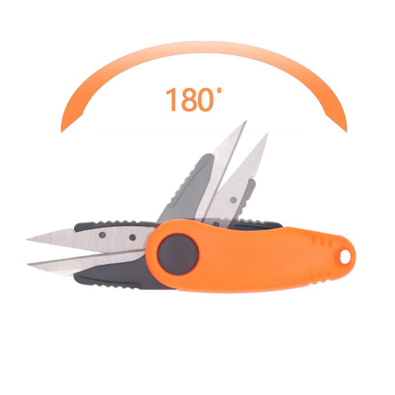 Quick Knot Tool Shrimp Shape Foldable Fishing Scissors Telescopic Rope Kit Fishing Line Cutter Clipper Nipper Fishing Tackle