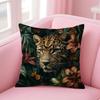 Fashion Leopard Cushion Cover Natural Linen Pillow Case Double-Sided Print Decorative Sofa Pillowcase Home Decor Gift