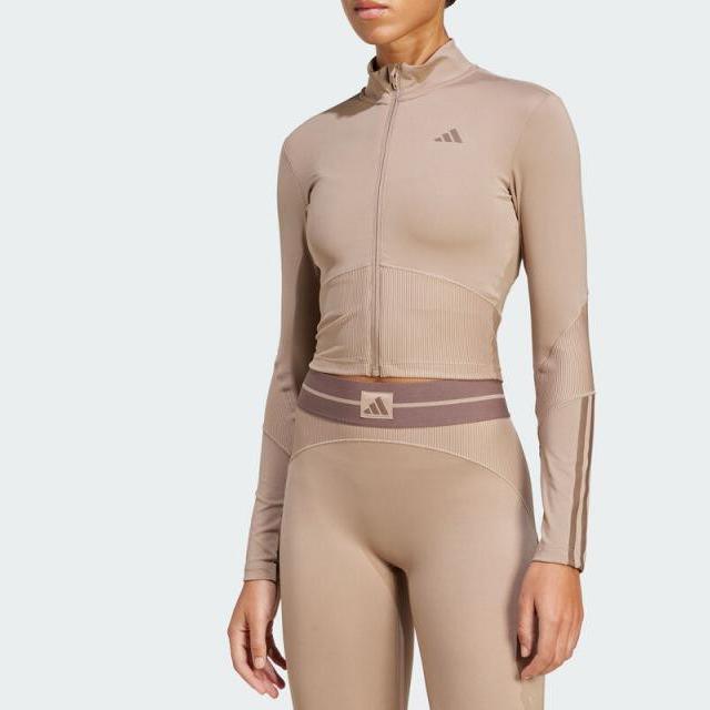 Adidas Track Lightweight Zip-Up Fitness Top Women Tops JY2093