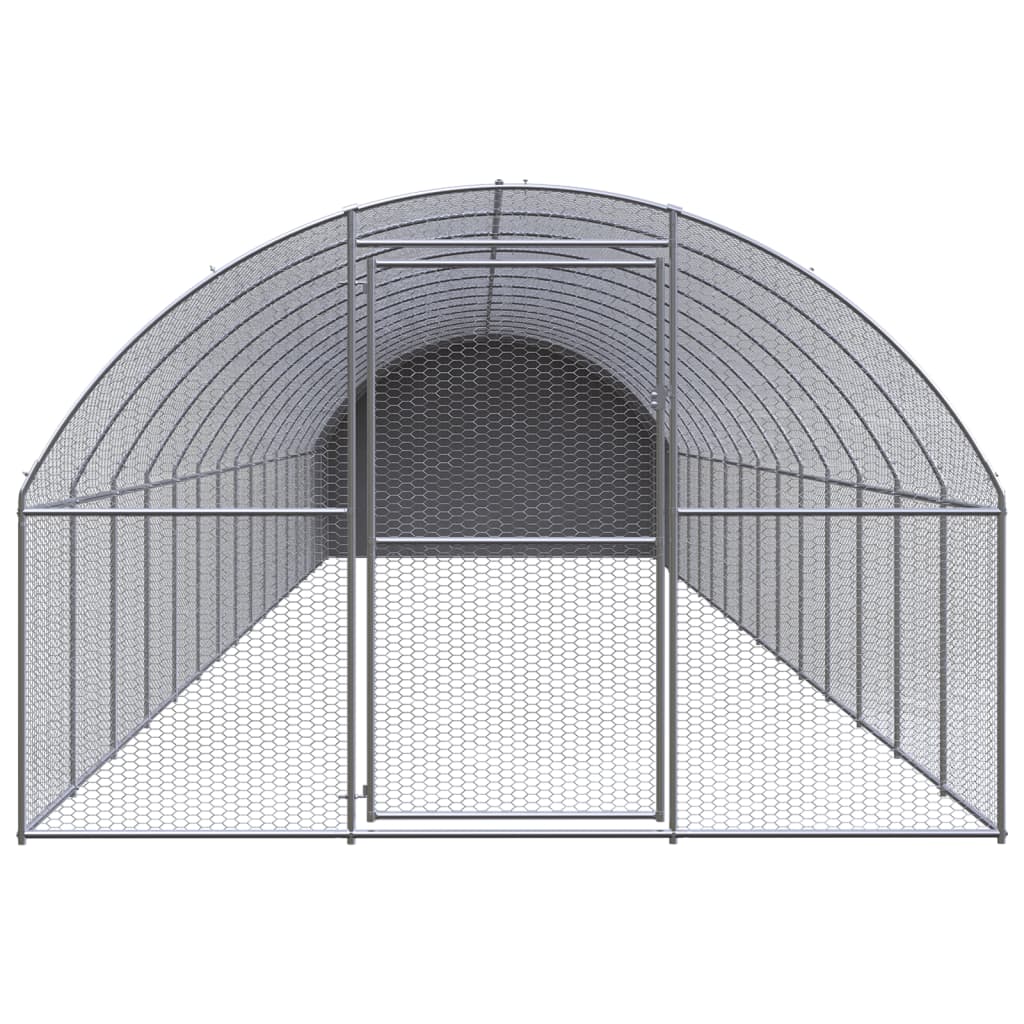 Vidaxl Gabbia Esterna Per Polli, 3X16X2 M, Acciaio Zincato