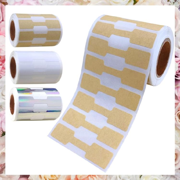 500 szt. Etykiet zawieszek do biżuterii Papier Kraft Ceny Etykieta Samoprzylepne Naklejki Zestaw