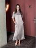 European & American 2025 Summer Loose Casual Mid-Length Women's T-Shirt Dress