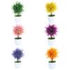 Colorful Simulation  Bonsai Ornaments Light-weight Realistic Artifical Fake Plant Flower Potted For Indoor Outdoor Decoration
