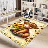 1PC cowflower Extra Large Non Slip Floor carpet, Office, family, bedroom, Studio Large Area Rug Indoor Rugs, Vibrant Colors