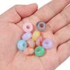 50 Acrylic Two-Color Crackle Crystal Large Hole Beads - Spring Color Spacer for DIY Bracelets