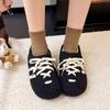 New winter fleece thickened fluffy shoes women's fleece thickened warm retro cotton shoes lightweight Doudou shoes