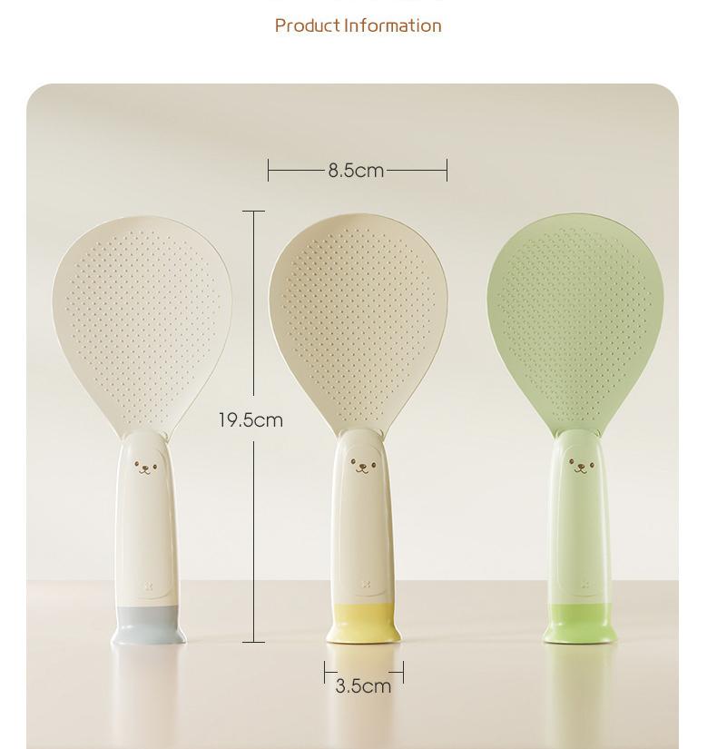New Suction Cup Rice Spoon Can Stand Up and Not Stick To Making and Serving Heat-resistant Standing Rice Spoon