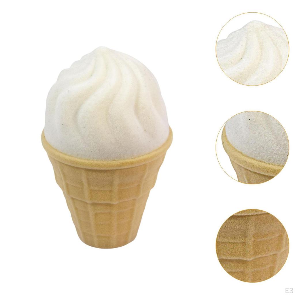 Boîte Cadeau Bague et Boucles d'Oreilles, Rangement Forme Glace, Étui à Bijoux à Fente Unique pour Bagues