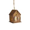 Mini Glowing House Ornament Natural Xmas Tree Hanging Decoration  Festive Holiday Decorations