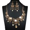 Shiny Necklace Earrings Set Baroque Wedding Bridal Accessories Rhinestone Jewelry Set  Prom Event